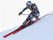 Ester Ledecká na trati superobího slalomu na mistrovství svta v Aare.
