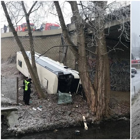 V Mlnku dolo k hororov nehod autobusu. Ztil se ze srzu a vichni ti...