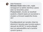 Miroslav Etzler se pustil do Veroniky Kaákové.