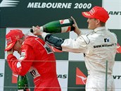 Na Grand Prix Austrálie 2000 v Melbourne stáli spolu na stupních vítz.