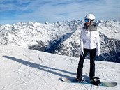 Veronika Kopivová v rakouských Alpách