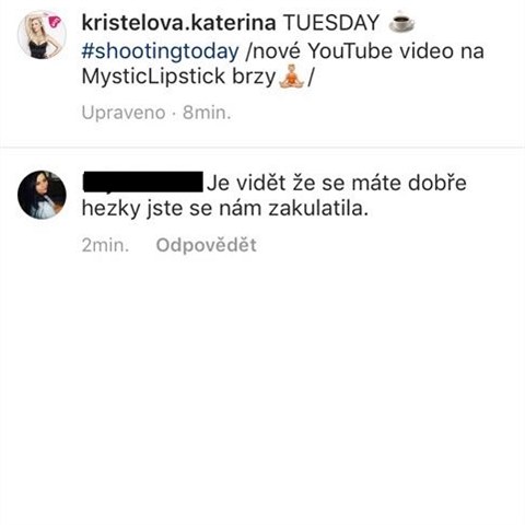 Kateina Kristelov pozvala fanouky na video a nkte z nich si vimli jist...