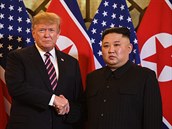 Donald Trump a Kim ong-un bhem setkání ve Vietnamu