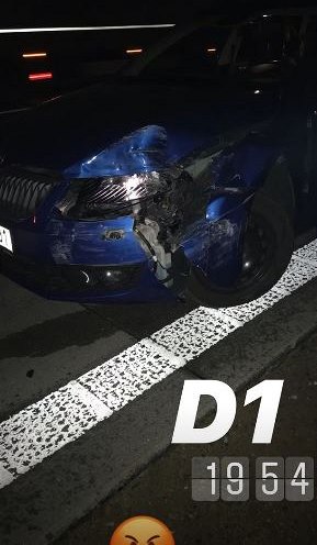 K nehodě došlo v pátek večer na dálnici D1.