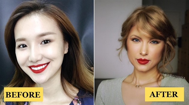 Čínská blogerka se přemalovala na Taylor Swift