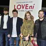 Roman Tome, Karel Jank, Ester Gieslerov a Jakub Pracha na premie filmu...