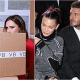 David Beckham, modelky Helena Christensen, Bella Hadid a nasupen Victoria...