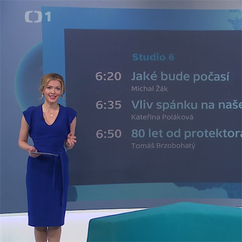 Linda Bartoov moderuje tak rann Studio 6.