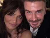 David Beckham a topmodelka Helena Christensen. Ta je Victorii taky trnem v oku.