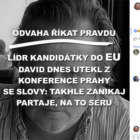 Pavel Hornt na Facebooku promluvil o incidentu z konference SPD.