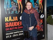 Iva Janurová na zahájení výstavy Káji Saudka.