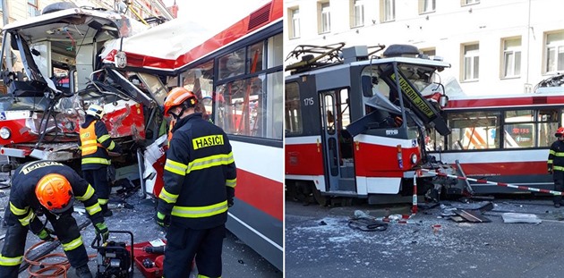 V Brn se srazila tramvaj s trolejbusem. Po elním nárazu zstaly na míst...