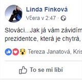 Linda Finkov m jasno.