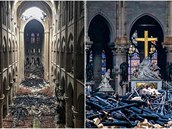 Vnitek katedrály Notre-Dame doslova lehl popelem.