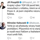 Ji Pospil a Miroslav Kalousek se drobtko nepohodli...