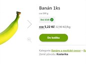 Kilo banán aktuáln poídíte skoro stejn draho jako brambory.