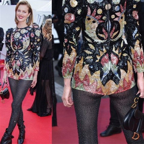 Eva Herzigov letos v Cannes vl s prhlednmi outfity.