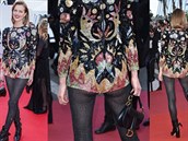 Eva Herzigová letos v Cannes válí s prhlednými outfity.