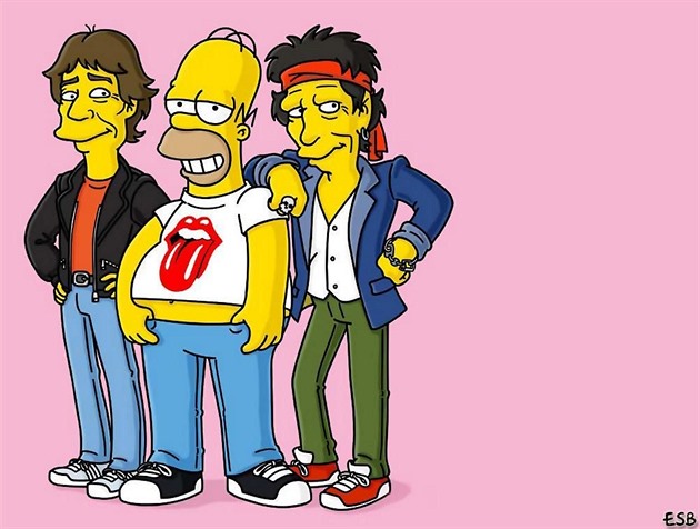 Homer se uil od slavných The Rolling Stones