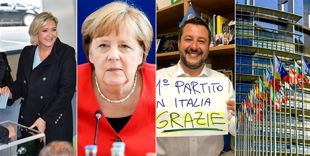 Volby do Evropského parlamentu udlaly radost Marine Le Penové, radoval se i italský ministr vnitra Matteo Salvini. Píli astná naopak nebyla Angela Merkelová.