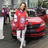Lucie Kovandová na MS v ledním hokeji v Bratislavě
