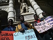 Migranti ze Senegalu a dalích zemí na severu Itálie bojují za svá práva a...