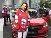 Lucie Kovandová na MS v ledním hokeji v Bratislav