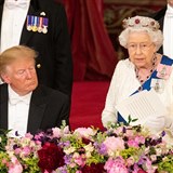 Donald Trump pěl na královnu Alžbětu samou chválu.