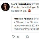 Na jej koment zareagoval i Jaroslav Foldyna z SSD.