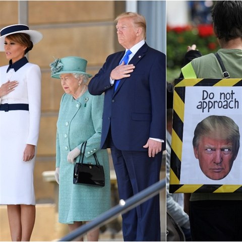 Donald Trump se ve Velké Británii dočkal přivítání od samotné královny Alžběty.