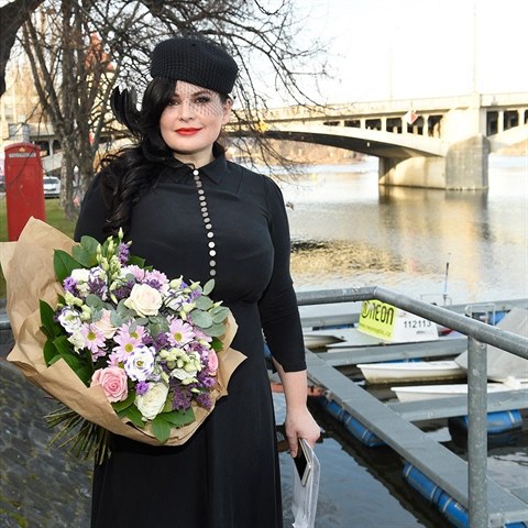 Jitka vanarov vystoup na demonstraci, kterou svolalo hnut Milion chvilek...