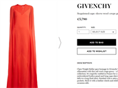 Róba Givenchy: pibliná cena 170 tisíc korun