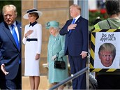 Donald Trump se ve Velké Británii dokal pivítání od samotné královny Albty.