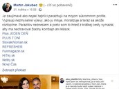 Slovenský zpvák Martin Jakubec ije do své kolegyn z brane.