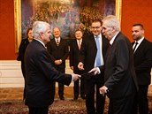 Prezident Milo Zeman spolu s americkým velvyslancem Stephenem B. Kingem