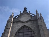 Kateina Kristelová navtívila chrám svatého Barbory.