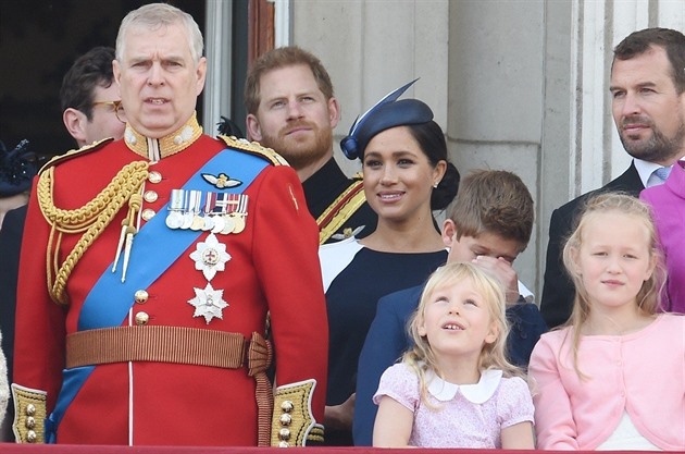 Princ Harry a Meghan bhem pehlídky.