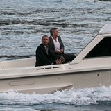 Barack Obama a George Clooney se projeli lod. A jsou z toho snmky jako z...