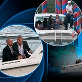 Barack Obama a George Clooney se projeli lodí. A jsou z toho snímky jako z...