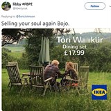 Boris a Carrie jako reklama na etzec Ikea.