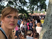 Gabriela Koukalová se pochlubila fotkou z demonstrace.