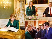 Slovenská prezidentka Zuzana aputová navtívila Prahu. esko je dle tradice...
