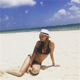 Veronika epkov si uv na dovolen v Dominiknsk republice.
