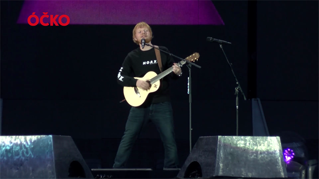 Ed Sheeran hrál v Praze