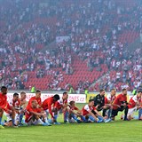 Dkovaka hr Slavie s fanouky byla po vhe nad Olomouc vlan.