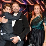 Emanuele Ridi se svým synem a stále ještě manželkou Janou.