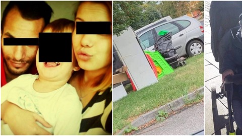 U popelnic leí Marekv koárek a hraky.