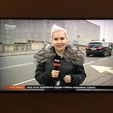 Karolina Hoek truncov je reportrkou TV Prima, toho asu na matesk...