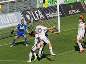 Slavia Karvinou makala, ale gól tentokrát nedala.