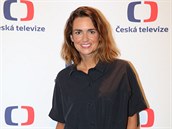 Daniela Písaovicová na tiskové konferenci eské televize.
